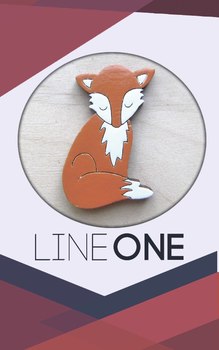 Дерев’яний значок Лисичка | Foxy