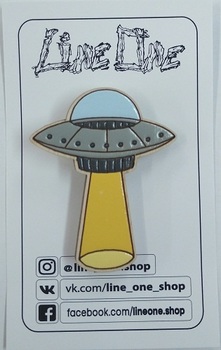 Дерев'яний значок НЛО | UFO