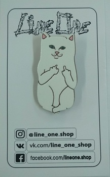 Дерев'яний значок Кот RIPNDIP | RIPNDIP Cat