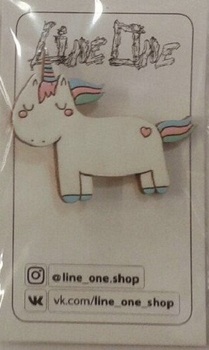 Дерев'яний значок Єдиноріг | Unicorn
