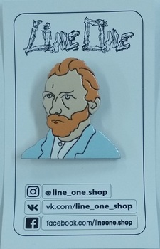 Дерев'яний значок Вінсент Ван Гог | Vincent van Gogh