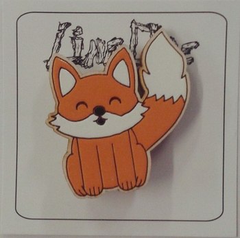 Дерев’яний значок Лисичка | Foxy