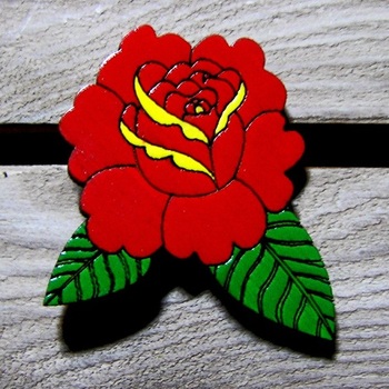 Дерев’яний значок Роза / Rose