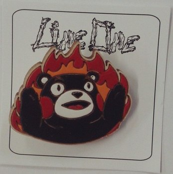 Дерев'яний значок Кумамон | Kumamon Satanic Bear