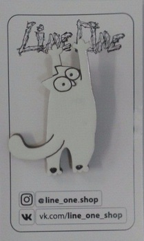 Дерев'яний значок Кот Саймона | Simon's Cat