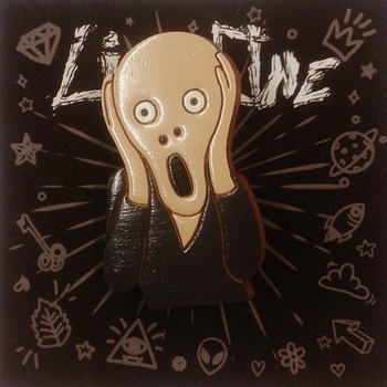 Дерев'яний значок Крик | The Scream