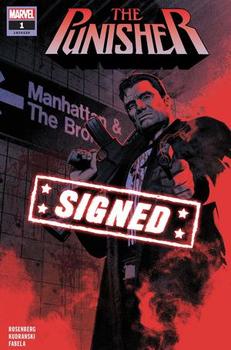 The Punisher #1 Обкладинка J Звичайна, підписана Грегом Смолвудом та Метью Розенбергом (з автографом)