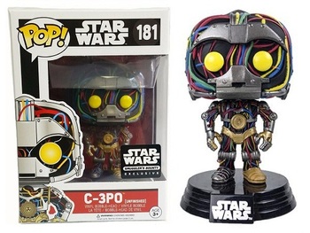 Фігурка-башкотряс Funko Незавершений C-3PO Зіркові війни | Unfinished C-3PO Star Wars (ЕКСКЛЮЗИВ)