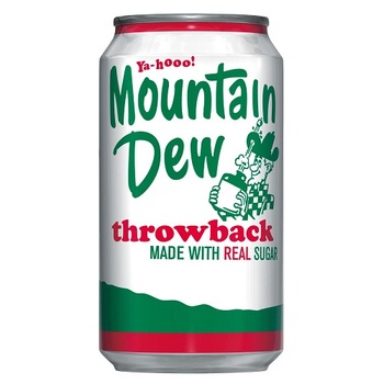 Mountain Dew Throwback Класичний з цукром (банка 355 мл)