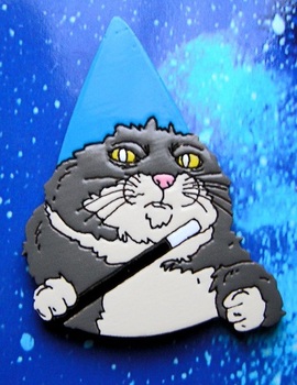 Дерев'яний значок Кот Чарівник Вжух | Wizard Cat