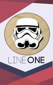 Дерев'яний значок Штурмовик Зоряні війни | Stormtrooper Star Wars