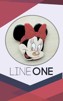 Дерев'яний значок Мінні Маус | Minnie Mouse