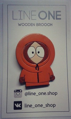 Дерев'яний значок Кенні Маккормік Південний Парк | Kenny McCormick South Park