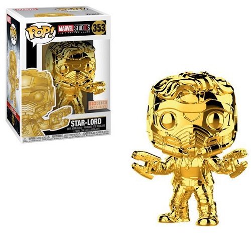 Фигурка-башкотряс Funko Звёздный Лорд GOLD | Star-Lord GOLD Marvel Stud10s The First Ten Years (ЭКСКЛЮЗИВ)