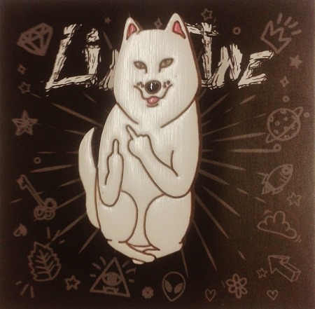 Дерев'яний значок Собака RIPNDIP | RIPNDIP Dog