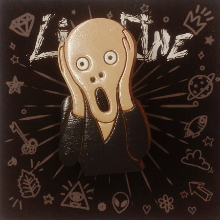 Дерев'яний значок Крик | The Scream