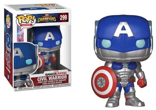 Фигурка-башкотряс Funko Капитан Америка Гражданская Война (Битва чемпионов) | Captain America Civil Warrior (Contest of Champions)