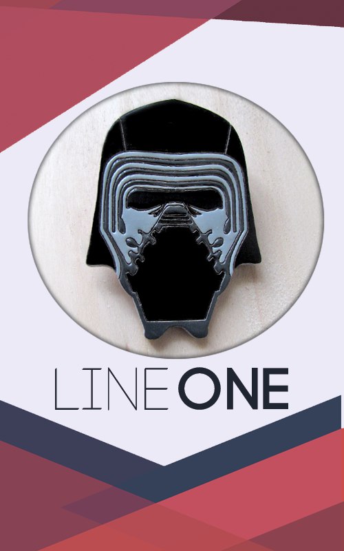 Деревянный значок Кайло Рен Звездные войны | Kylo Ren Star Wars