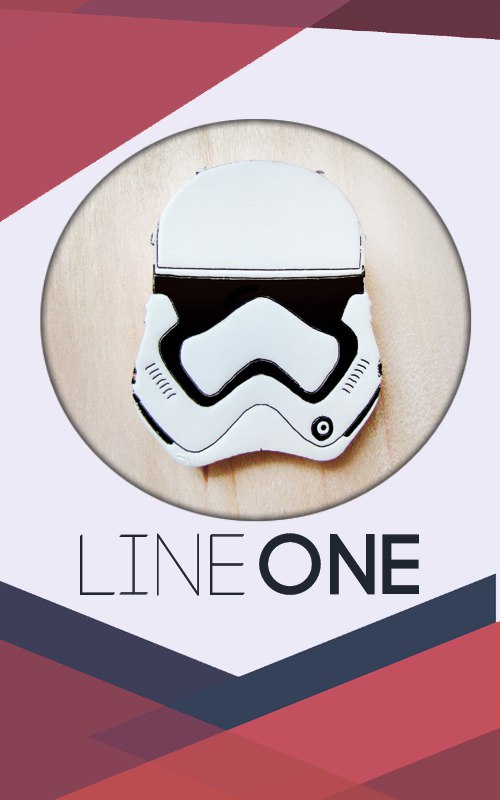Дерев'яний значок Штурмовик Першого Ордена Зоряні війни | First Order Stormtrooper Star Wars